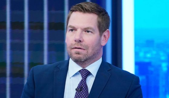 Rep. Eric Swalwell visits "The Story With Martha MacCallum" at Fox News Channel Studios in New York City on July 22.