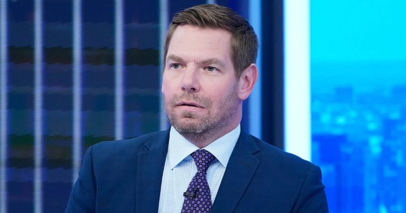 Rep. Eric Swalwell visits "The Story With Martha MacCallum" at Fox News Channel Studios in New York City on July 22.