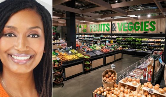 Osha Cerese, left, posted online about an interaction she had with another customer at a grocery store, heavily implying the customer was racist for asking her, a tall black woman, to help grab something off the shelf.