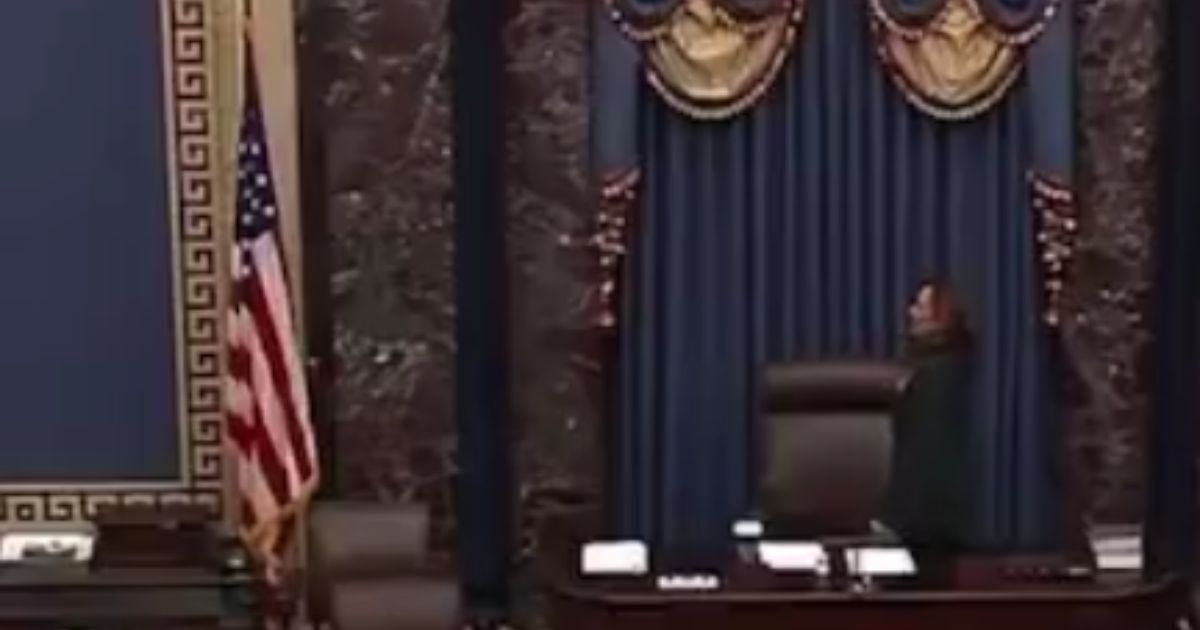 Watch: Kamala Harris Botches Pledge of Allegiance While Presiding Over the Senate