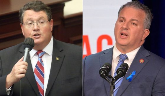 Republican House candidates Randy Fine, left, and Jimmy Patronis, right, won their Republican primaries in Florida on Tuesday.