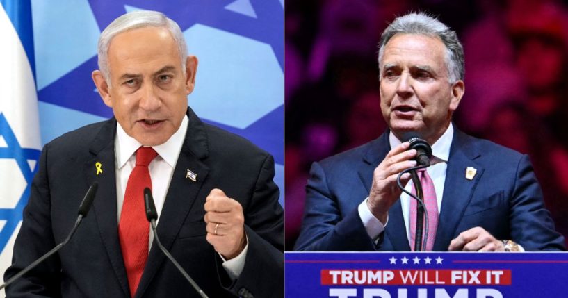 Incoming Trump administration Middle East envoy Steve Witkoff, right, played a major role in securing a deal between Israel, led by Prime Minister Benjamin Netanyahu, left, and Hamas.