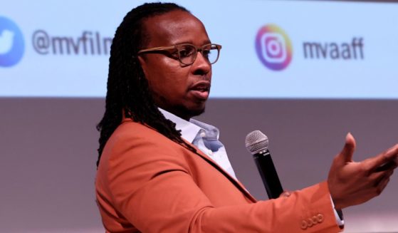 Ibram X. Kendi is seen speaking at a 2023 event.