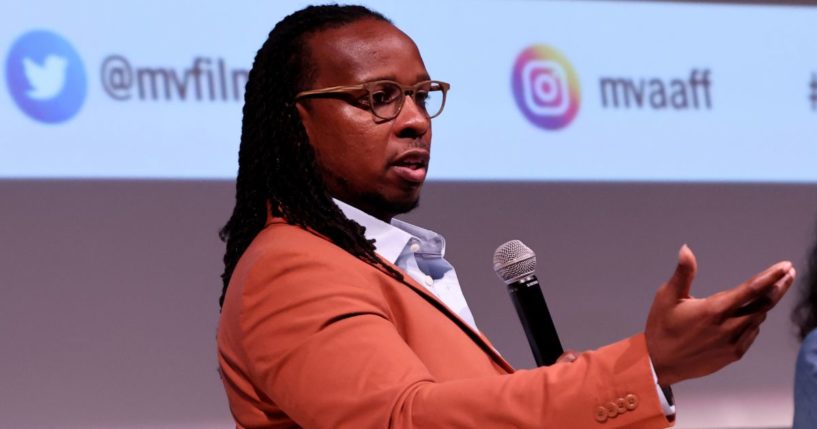 Ibram X. Kendi is seen speaking at a 2023 event.