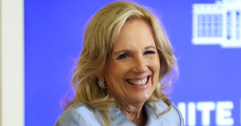 First lady Jill Biden speaks during the first-ever White House Conference on Women's Health Research, in the East Room of the White House in Washington, D.C., on Dec.11.