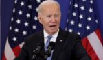 President Joe Biden delivers a speech about his foreign policy achievements in the Ben Franklin Room at the State Department's Harry S. Truman headquarters building in Washington, D.C., on Monday.