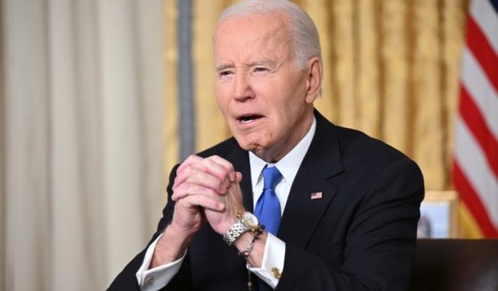 President Joe Biden delivers his farewell address to the nation from the Oval Office of the White House in Washington, D.C., on Wednesday.