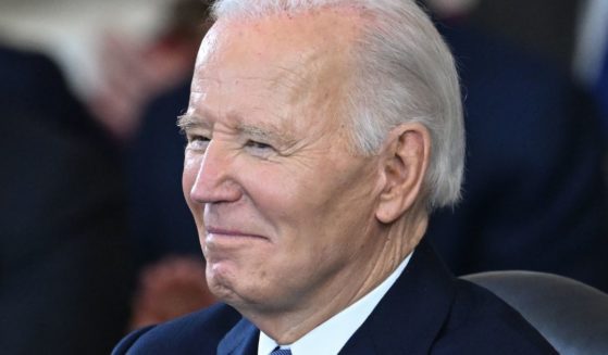 President Joe Biden attends Donald Trump's inauguration in the U.S. Capitol Rotunda in Washington, D.C., on Monday.