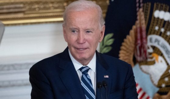 President Joe Biden delivers remarks at a reception for new Democratic members of Congress at the State Dining Room of the White House in Washington, D.C., on Sunday.