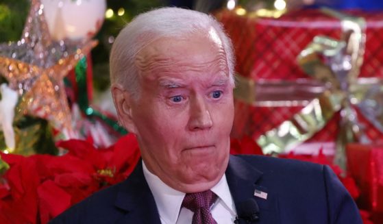 President Joe Biden visits patients and families at Children's National Hospital in Washington, D.C., on Dec. 20.