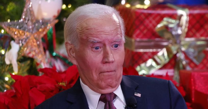 President Joe Biden visits patients and families at Children's National Hospital in Washington, D.C., on Dec. 20.