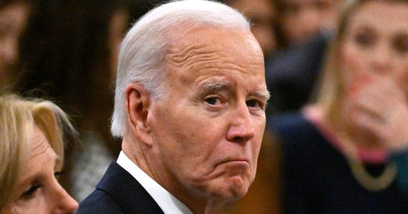 President Joe Biden attends an interfaith prayer service on Monday with the families and community members impacted by the terrorist attacks in New Orleans on Jan. 1.