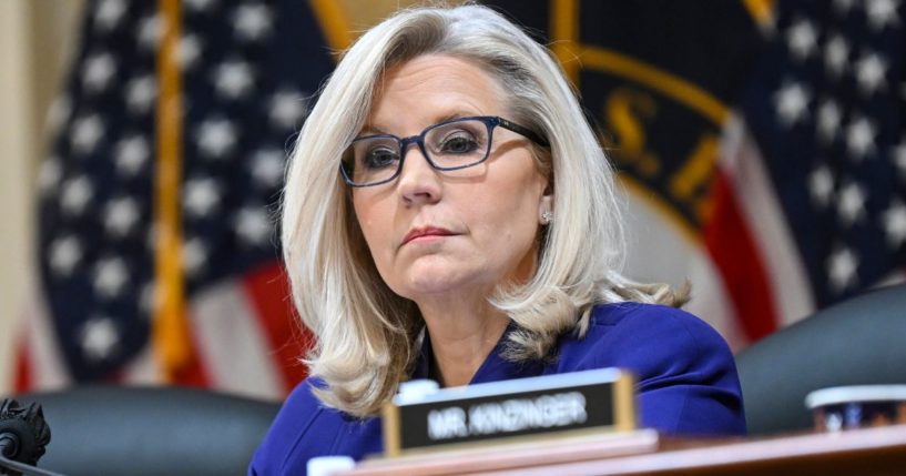 Then-Rep. Liz Cheney participates in the final session of the Jan. 6. Committee in Washington, D.C., on Dec. 19, 2022.