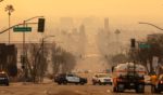 Smoke from the Eaton Fire blankets the air of Altadena, California, on Thursday.