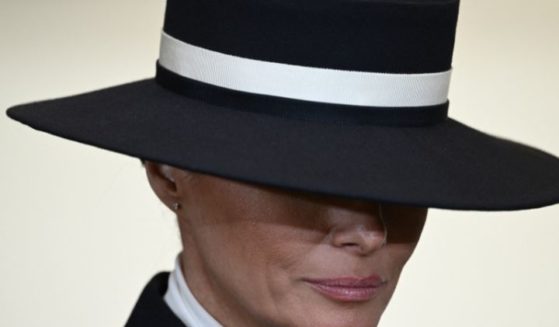 First lady Melania Trump attends a luncheon in honor of President Donald Trump following the inauguration ceremony in Washington, D.C., on Monday.