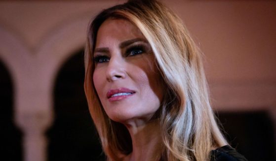 Former, and soon to be again, first lady Melania Trump arrives at Mar-a-Lago in Palm Beach, Florida, for a New Year's Eve celebration on Tuesday.