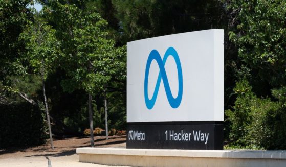 Sign with logo in front of the headquarters of Meta at 1 Hacker Way in Silicon Valley, Menlo Park, California, July 11, 2024.