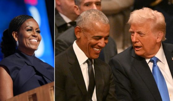 Just a week after her husband was seen chuckling with President-elect Donald Trump, former first lady Michelle Obama, left, has announced she will not attend next week's inauguration.