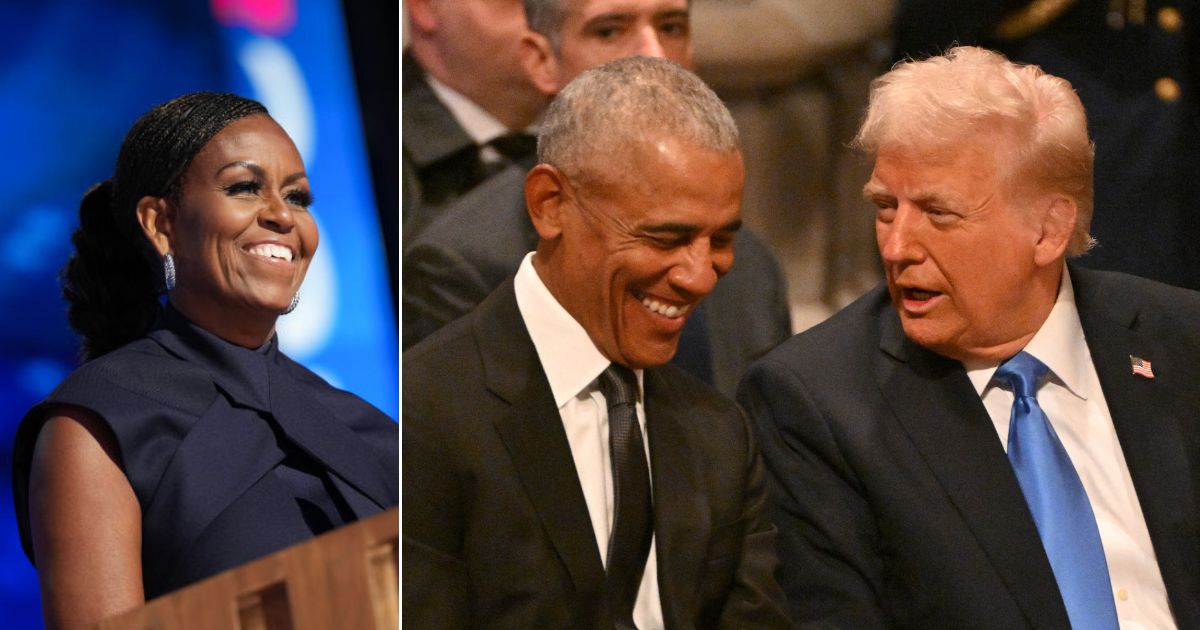 Michelle Obama Snubs Trump a Week After Barack and Donald Laughed It Up Together