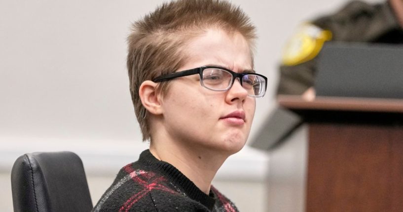 Morgan Geyser appears in a Waukesha County, Washington, courtroom on Jan. 9.