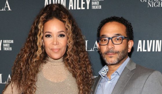 "The View" co-host Sunny Hostin, left, is seen in a 2022 photo with her husband, Emmanuel Hostin.