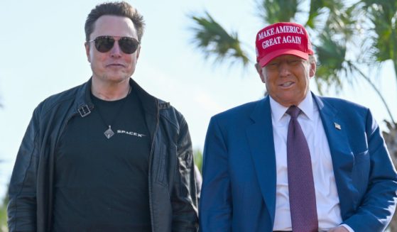 Elon Musk, left, and President-elect Donald Trump, right, attend a viewing of the launch of the sixth test flight of the SpaceX Starship rocket in Brownsville, Texas, on Nov. 19.