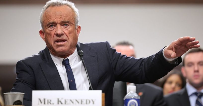 Secretary of Health and Human Services Secretary nominee Robert Kennedy Jr. estifies during his Senate Finance Committee confirmation hearing at the Dirksen Senate Office Building in Washington, D.C., on Wednesday.