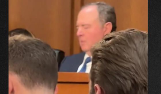 Sen. Adam Schiff of California appeared to doze off during the Senate confirmation hearing for attorney general nominee Pam Bondi Wednesday.