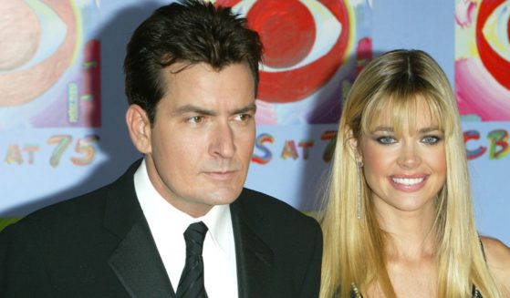 Charlie Sheen and Denise Richards arrive at the "CBS At 75" celebration in New York City on Nov. 2, 2003.