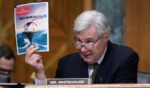 Sen. Sheldon Whitehouse speaks at the Senate Finance Committee confirmation hearing for Scott Bessent, President-elect Donald Trump's choice to be Secretary of the Treasury, at the Capitol in Washington, D.C., on Thursday.