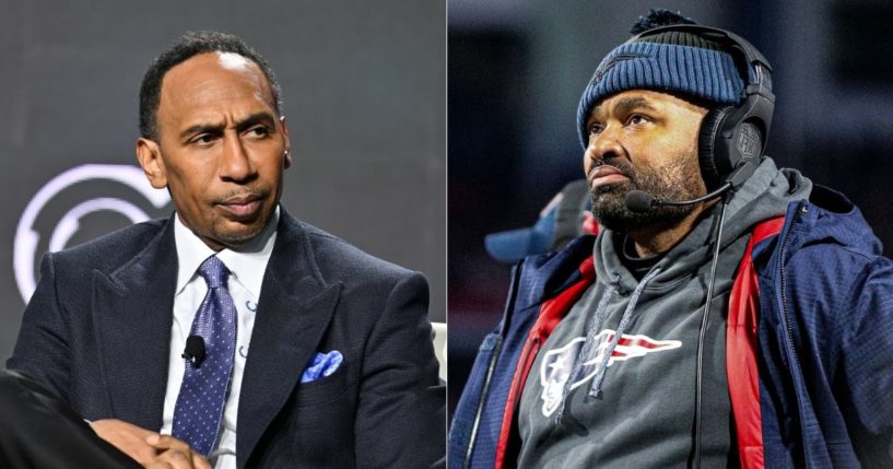 The New England Patriots fired head coach Jerod Mayo, right, and on Monday, Stephen A. Smith, left, claimed that it was partially due to racism.