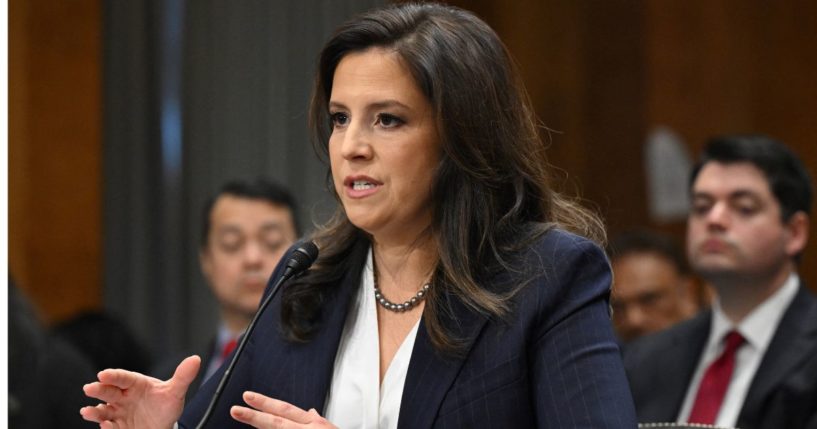 U.S. Representative Elise Stefanik, a Republican from New York, testifies before the Senate Foreign Relations Committee on her nomination to be Ambassador to the United Nations, on Capitol Hill in Washington, D.C., January 21, 2025.