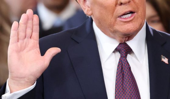 President-elect Donald Trump is sworn in as the 47th president of the United States by Chief Justice John Roberts during the 60th Presidential Inauguration in the Rotunda of the U.S. Capitol in Washington, D.C., on Monday.