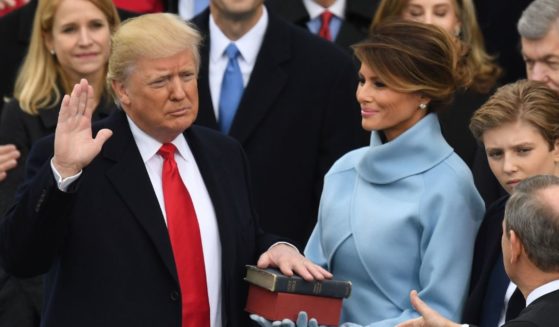 President-elect Donald Trump is sworn in as president in Washington, D.C., on Jan. 20, 2017.