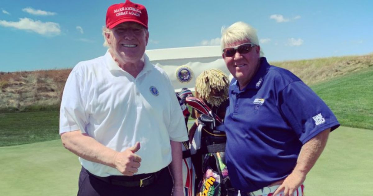 Golf legend John Daly, right, has been a supporter of President Donald Trump, left, since his first term, and Daly made sure to send him a message of support for his inauguration on Sunday.