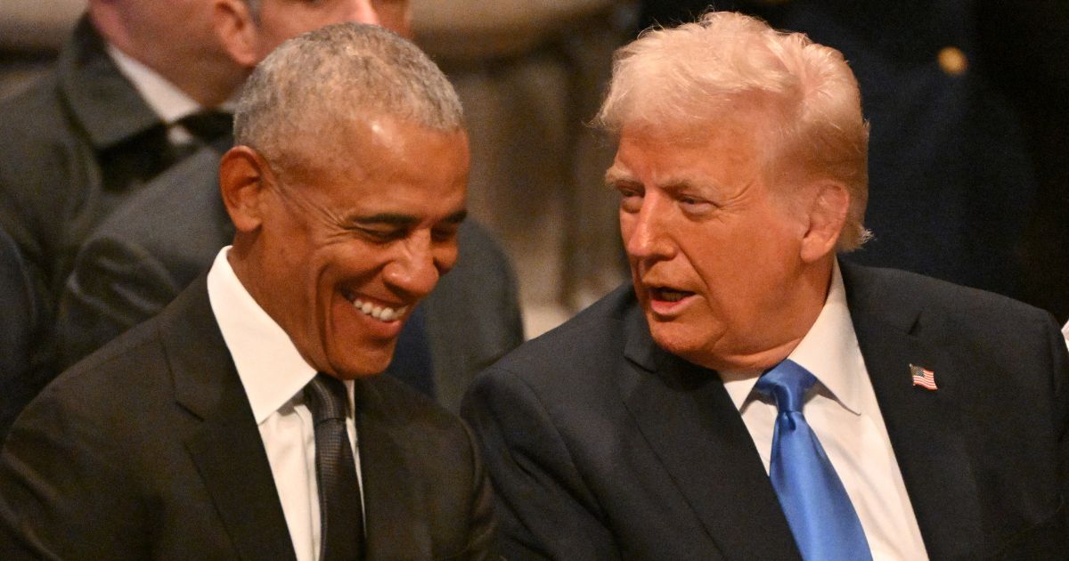 Video: Kamala Harris Looks On in Disgust as Trump and Obama Get Along Like Best Buddies