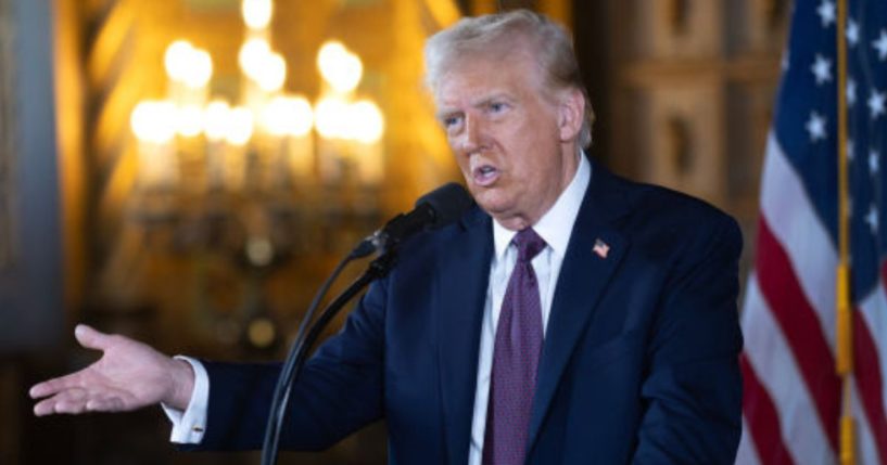 President-elect Donald Trump speaks to members of the media during a news conference Tuesday at the Mar-a-Lago Club in Palm Beach, Florida.