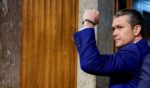 U.S. President-elect Donald Trump's nominee for Secretary of Defense Pete Hegseth pumps his fist after a Senate Armed Services confirmation hearing on Capitol Hill on January 14, 2025 in Washington, DC.