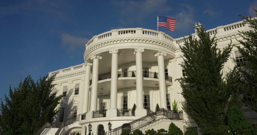 The South Portico of the White House is pictured in Washington, D.C.