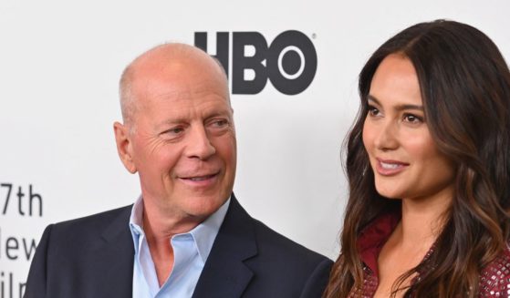 US actor Bruce Willis and wife Emma Heming Willis attend the premiere of "Motherless Brooklyn" during the 57th New York Film Festival at Alice Tully Hall on October 11, 2019 in New York City.