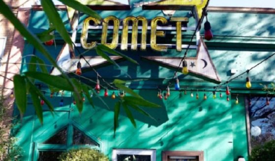 Comet Ping Pong, the Washington, D.C., restaurant that was the site of the 20216 "Pizzagate" shooting, is pictured in a file photo.