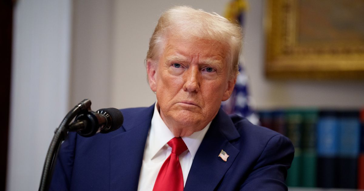 U.S. President Donald Trump takes a question from a reporter during a news conference in the Roosevelt Room of the White House on January 21, 2025 in Washington, DC.