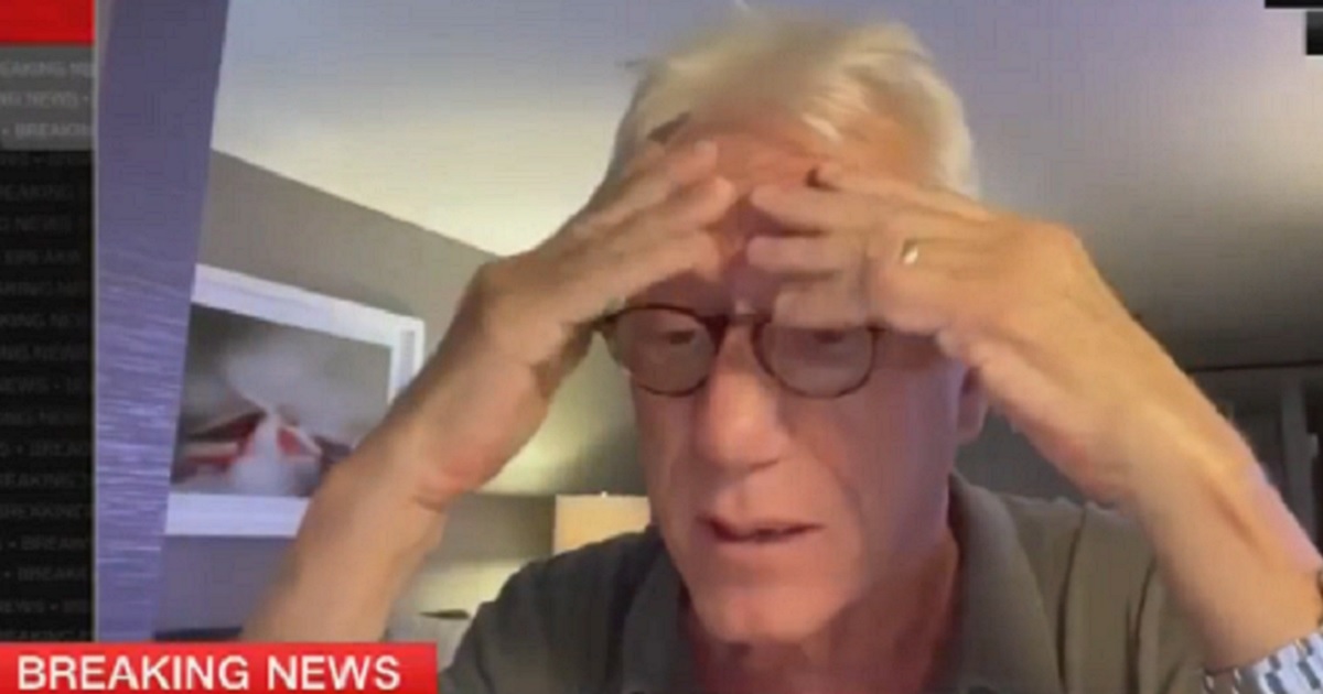 Actor James Woods is visibly choked up during an interview with CNN on Wednesday.