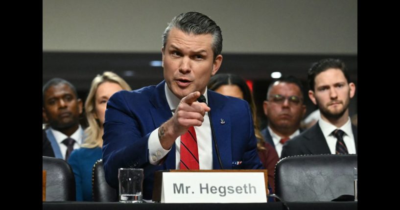 Pete Hegseth, US President-elect Donald Trump's nominee for Defense Secretary, testifies during his confirmation hearing before the Senate Armed Services Committee on Capitol Hill on January 14, 2025 in Washington, DC.