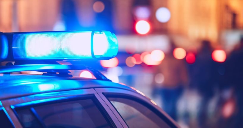 This Getty stock image shows a blue police car siren.