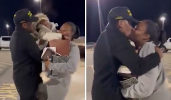 These X screen shots show Bevelyn Williams, a pro-life activist pardoned from a prison sentence by President Donald Trump, reuniting with her family.