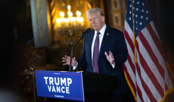 U.S. President-elect Donald Trump speaks to members of the media during a press conference at the Mar-a-Lago Club on January 7, 2025 in Palm Beach, Florida.