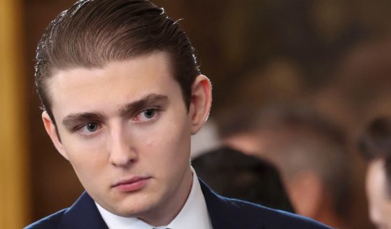 Barron Trump attends inauguration ceremonies in the U.S. Capitol Rotunda in Washington, D.C., on Jan. 20.