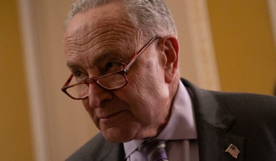 Senate Minority Leader Chuck Schumer arrives to speak to the media at the U.S. Capitol in Washington, D.C., on Tuesday.