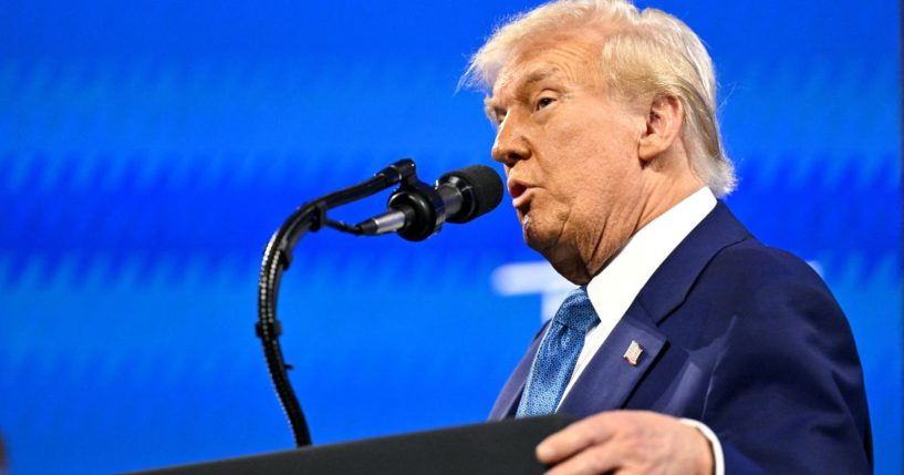 President Donald Trump speaks at FII PRIORITY Miami 2025 Summit in Miami Beach, Florida, on Wednesday.